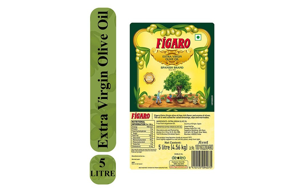 Figaro Extra Virgin Olive Oil    Plastic Bottle  5 litre